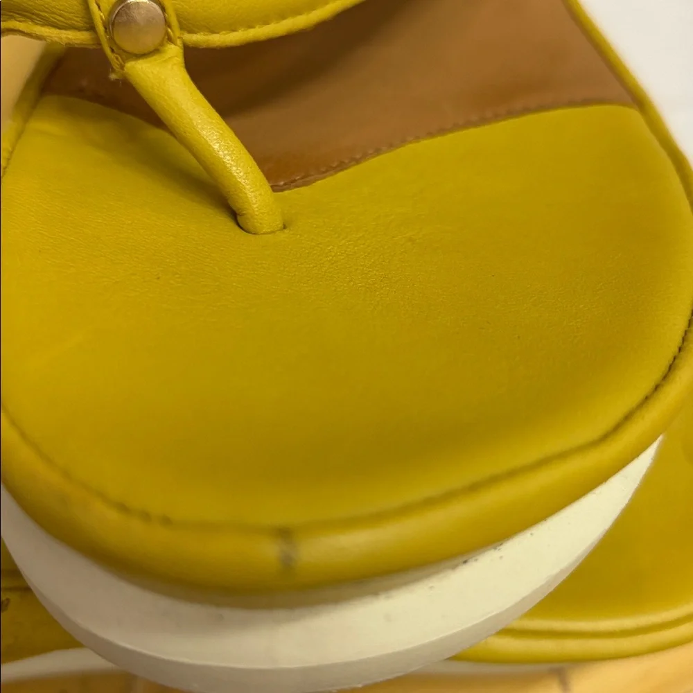 L’AmourDesPieds Yellow Leather Sandals Size 8.5